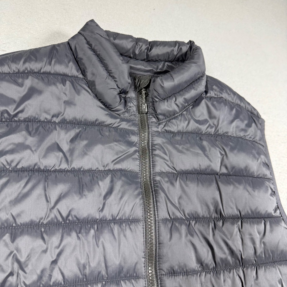 Swiss Tech Mens Puffer Vest Black Full Zip Quilted Padded Gilet Medium